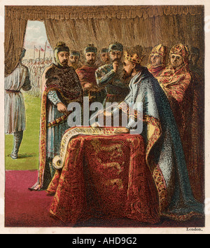 Giovanni segni Magna Carta Foto Stock