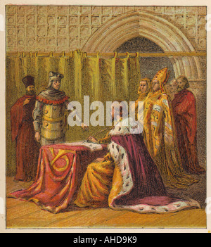 Richard II abdica Foto Stock