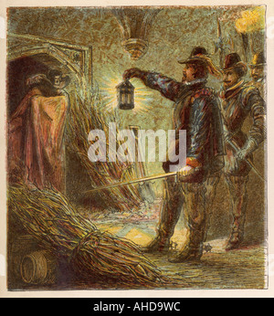 Guy Fawkes scoperto Foto Stock