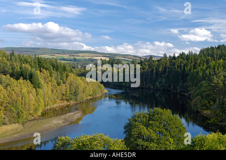 Loch Faskally Pitlochry Perthshire Damed nel 1950 Foto Stock