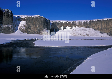 Fiume Eufrate in inverno, Mus Turchia. Foto Stock