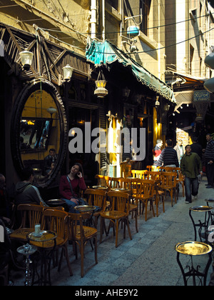 El Fishawy Coffeehouse in Khan al Khalili Cairo Foto Stock