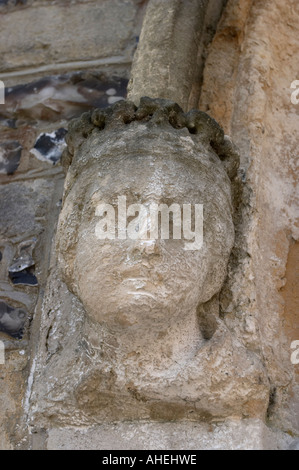 Dettagli architettonici dalla porta della sala grande Winchester Hampshire Foto Stock