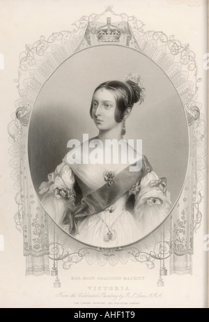 La regina Victoria 1840 Foto Stock