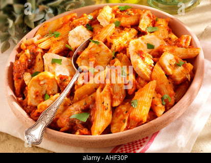 Pollo italiano arrabiata Foto Stock