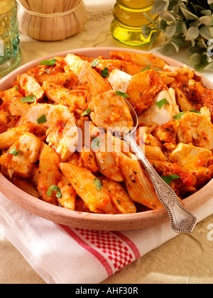 Pollo italiano arrabiata Foto Stock