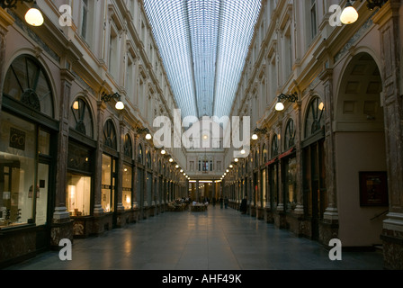 St Hubert galleria per lo shopping a Bruxelles Foto Stock