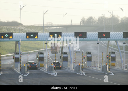 Caselli sulla Midland Expressway in West Midlands, Regno Unito Foto Stock