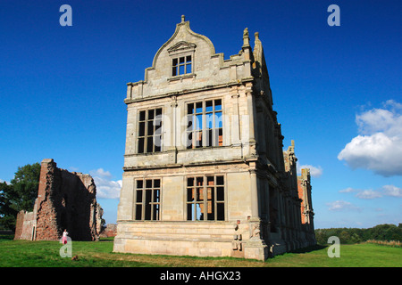 Moreton Corbett Corbet castle and Elizabethan Manor House vicino a Shawbury Shrewsbury Shropshire England Regno Unito GB Isole britanniche in Europa Foto Stock