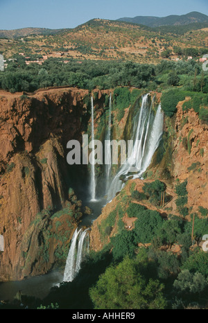 Il Marocco Medio Atlante Cascate Ouzoud d Foto Stock