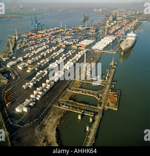 Contenitore porta Tilbury Docks Essex REGNO UNITO vista aerea Foto Stock