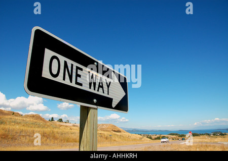 Un modo cartello stradale, America Foto Stock