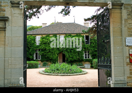 LAMARTINE NASCITA HOUSE DI MILLY-LAMARTINE VILLAGE MACONNAIS del paese del vino di Borgogna Francia Foto Stock