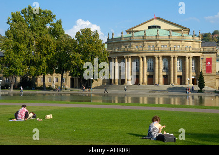 Teatro di Stato (Staatstheater, Staatsoper) Stoccarda, Baden-Wuerttemberg, Germania Foto Stock