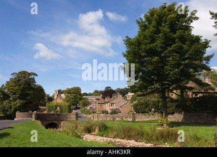 Villaggio di Downham in Oriente Lancashire Foto Stock