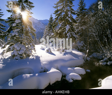 DE - Baviera: inverno vicino a Ettal Foto Stock