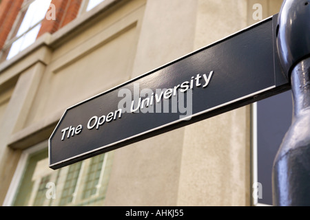 Cartello per Open University di Leeds West Yorkshire England Regno Unito Foto Stock
