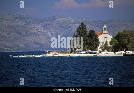 HRV Kroatien Insel Vrnik Ostkueste von Sueddalmatien korcula croazia Little Island, Vrnik Costa Orientale di Korcula Dalmazia Meridionale Foto Stock