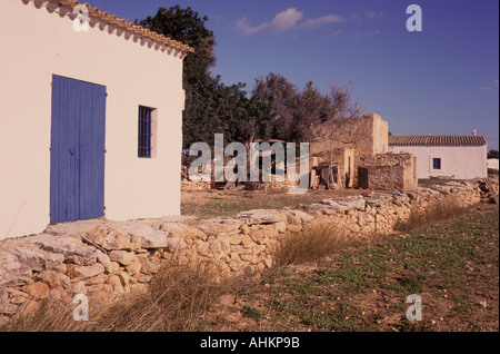 Case di campagna in isola di Formentera Isole Baleari Spagna Foto Stock