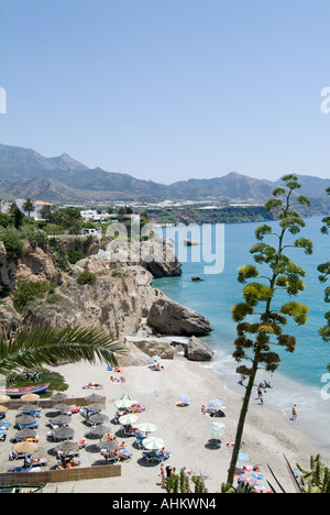Nerja playa (spiaggia) Malaga Spagna Foto Stock