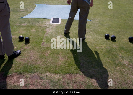 I giocatori di bocce di Finsbury Square Londra Foto Stock