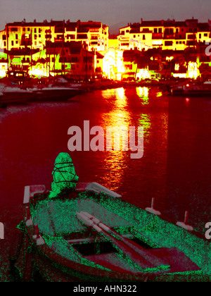 Colorato psichedelico zany immagini di Puerto Banus Costa del Sol Spagna Foto Stock