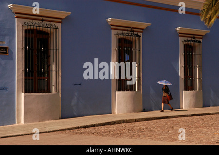 Città di Oaxaca, centro storico pedonale Foto Stock