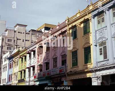 Malesia Kuala Lumpur Jalan Melaka case coloniali Foto Stock