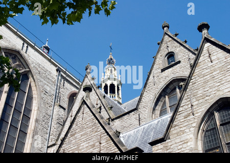 Il grande o di San Giovanni la Chiesa con 64 le finestre di vetro macchiate Gouda Zuid Holland Olanda Foto Stock
