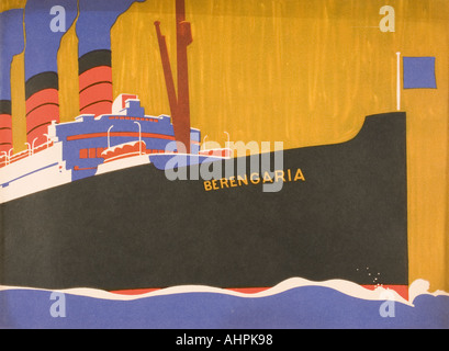 Cunard Line brochure promozionali per Berengaria circa 1930. Foto Stock