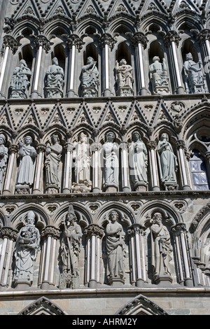 I dettagli dalla cattedrale di Nidaros a Trondheim Foto Stock