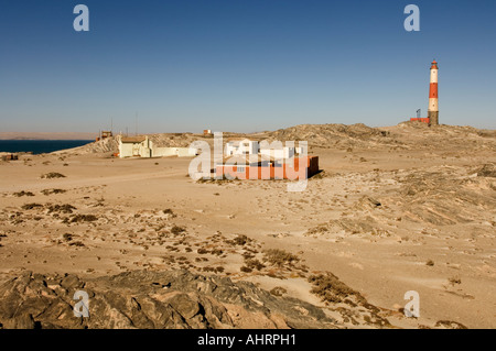 Faro di Diaz Point, Diamond Coast Recreation Area, Luderitz penisola, Namibia Foto Stock