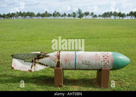 Bomba aerea Asan Beach WWII Battlefield Memorial Parco Nazionale di Guam Foto Stock