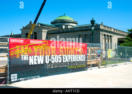 Il tedesco II Guerra Mondiale sommergibile presso il Museo della Scienza e dell'industria. Chicago in Illinois IL USA Foto Stock