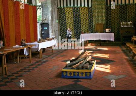 Grande sala in Gainsborough Old Hall. Foto Stock