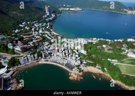 Vista aerea della penisola di Stanley, Hong Kong, Cina Foto Stock