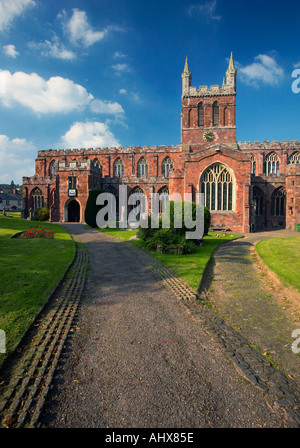 Crediton Chiesa Parrocchiale di Santa Croce Devon England Foto Stock