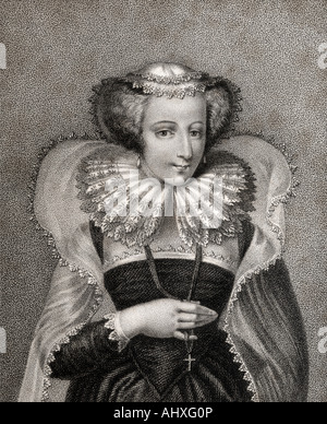 Maria Regina di Scozia anche Maria Stuart, 1542 - 1587. Figlia di Giacomo V, re di Scozia. Foto Stock