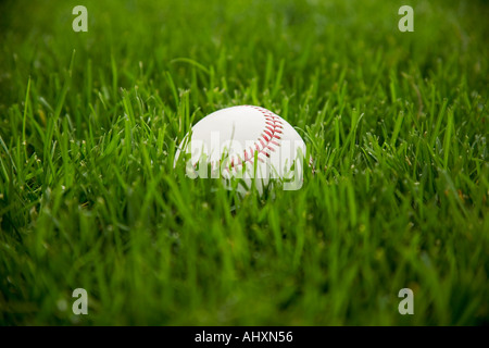 Posa di baseball di erba Foto Stock