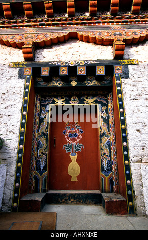 Il Bhutan Paro Gantey Palace Hotel porta Foto Stock