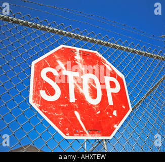 Stop di recinzione Foto Stock