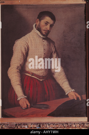 "Belle Arti, Moroni, Giovanni Battista (circa 1525 -1578), pittura, "sarto', circa 1565 - 1570, olio su tela, nazionale G Foto Stock