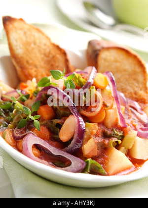 Toscana zuppa di fagioli cibo editoriale Foto Stock