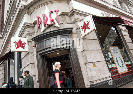 Pret a manger snack bar su Bond Street, Londra Foto Stock