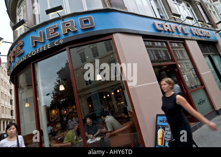 Caffe Nero coffee shop in Covent Garden di Londra Foto Stock