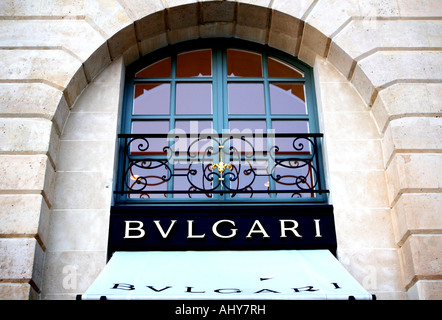 Gioielli Bulgari store a Parigi Foto Stock