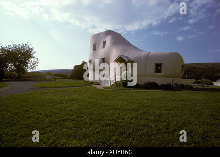 Filastrocca ispirata regime di pubblicità vi era una vecchia signora che viveva in una scarpa Haines House di York Pennsylvania PA americana Foto Stock