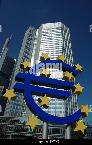 Banca centrale europea la sede centrale, Frankfurt Foto Stock