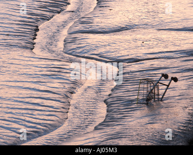 Morecambe bay con velme Foto Stock