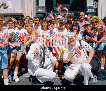 Tempesta del deserto vittoria Tickertape Parade New York City Foto Stock